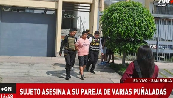 Alexander Israel Pinedo Barrón fue intervenido por la Policía tras perpetrar el feminicidio. (Foto: ATV+)