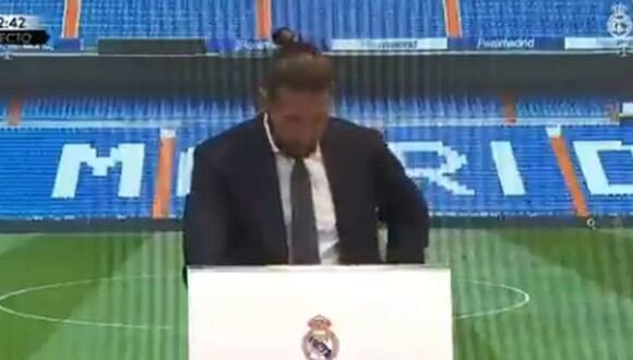 El llanto de Sergio Ramos al anunciar su salida del Real Madrid. (Captura: Real Madrid)