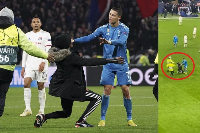 Cristiano Ronaldo empujó y despreció a mujer, luego le negó foto y la botó del campo de juego Fotos
