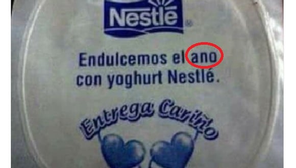 Yogurt Nestlé comete error de ortografía y usuarios estallan de risa
