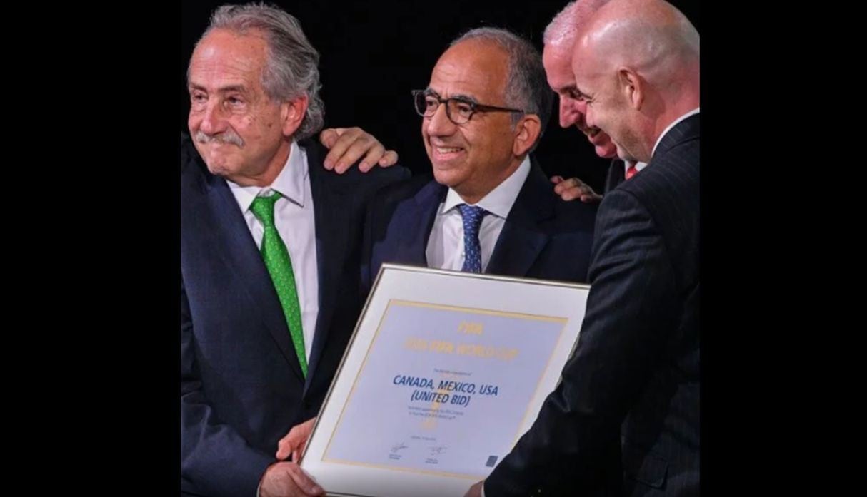 Gianni Infantino, presidente de la FIFA, anunció a Estados Unidos, México y Canadá como sede del Mundial 2026. (Fotos: Agencias)