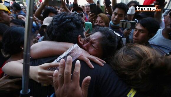 Manifestantes detenidos en la intervención en San Marcos son puestos en libertad. (Fotos:  jorge.cerdan/@photo.gec)