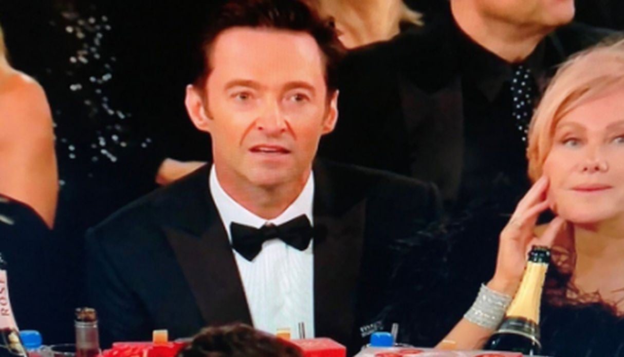 Hugh Jackman se convierte en el primer meme del 2018 por su expresión al saber que no ganó en los Globos de Oro.
