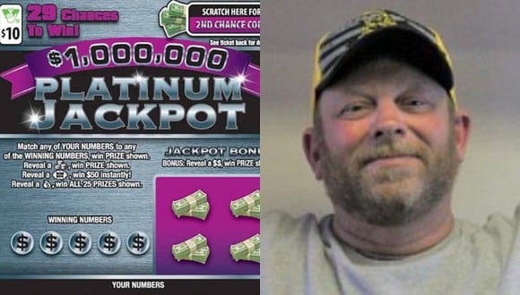 El afortunado padre invirtió 10 dólares comprando un boleto de raspar del Platinum Jackpot de $ 1,000,000. (Foto: @VirginiaLottery / Twitter)