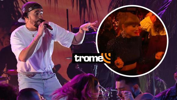 Taylor Swift bailó la canción "Después de la playa" de Bad Bunny en los Premios Grammy 2023. (Foto: AFP/Captura TNT).