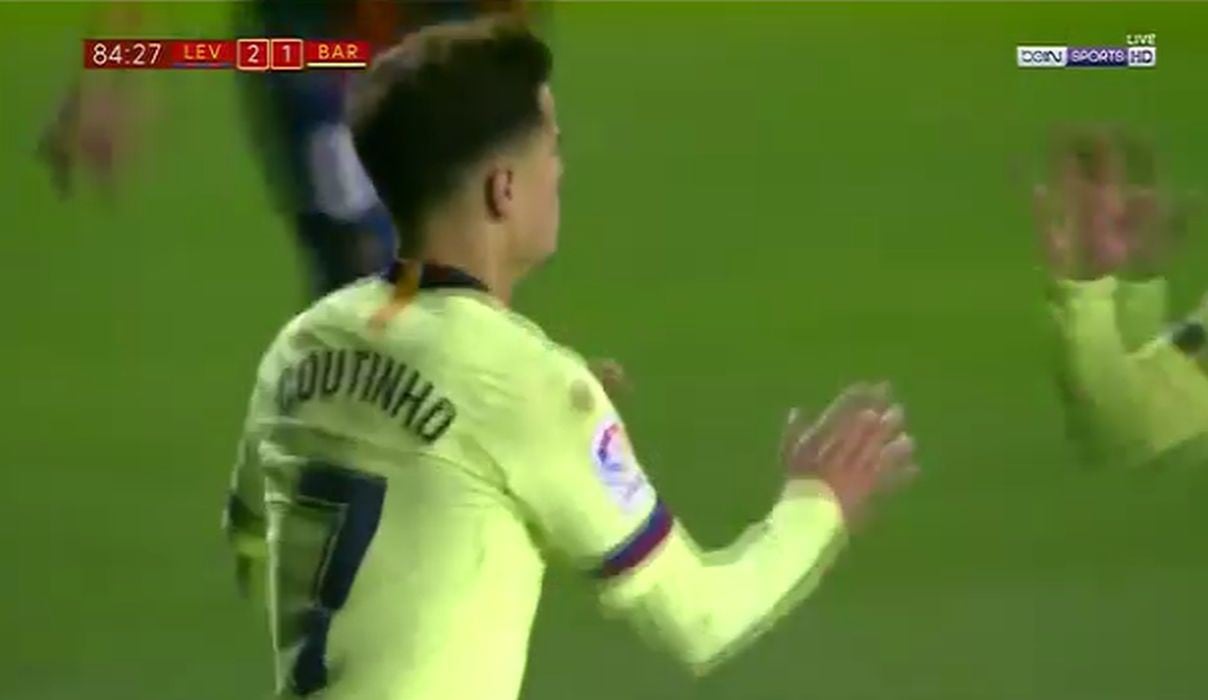 Barcelona vs Levante: Gol de Coutinho