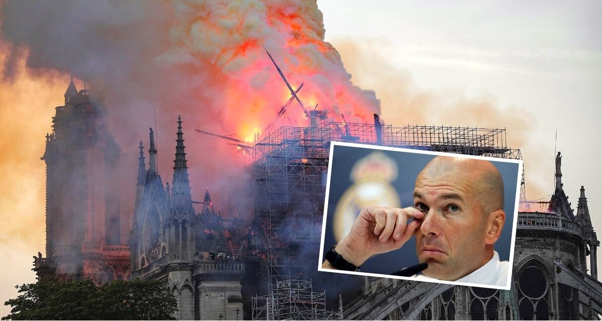 Zinedine Zidane apenado por situación de la catedral de Notre Dame