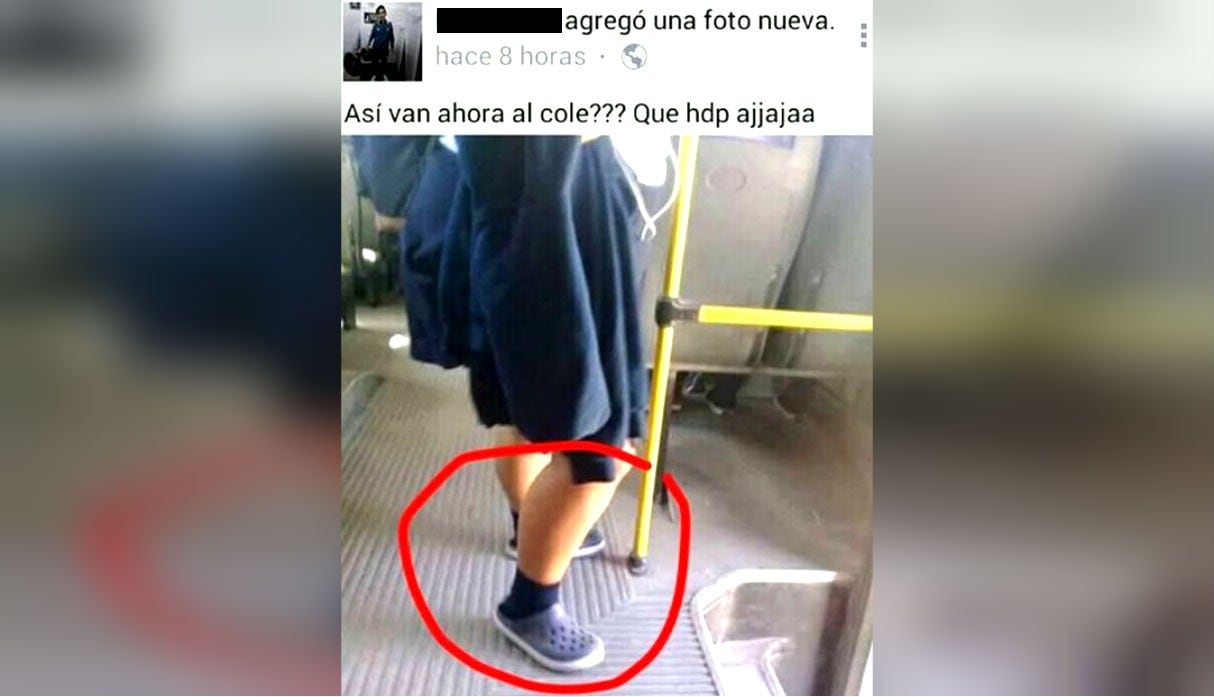 Joven se vuelve el blanco de las burlas por sus zapatos pero da una gran lección a todos. Foto: Facebook