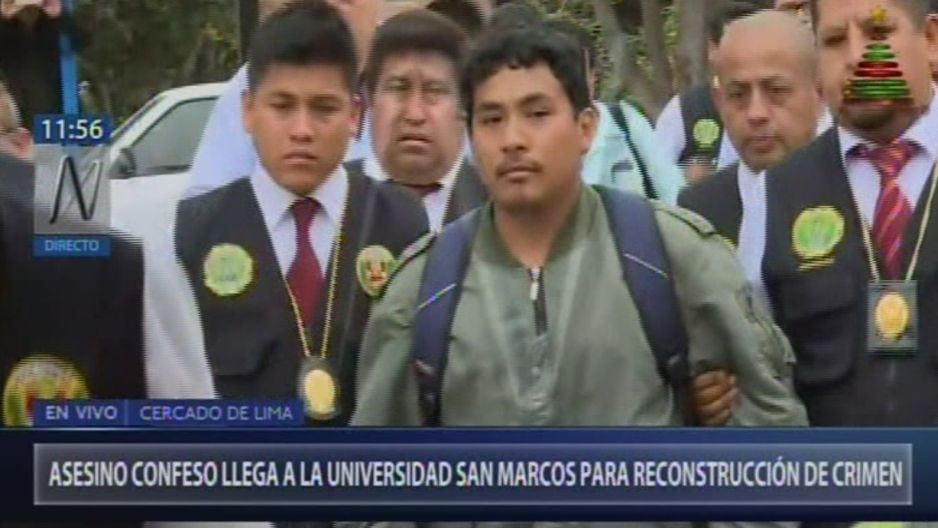San Marcos: Asesino de Erik Arenas regresó a la universidad para reconstrucción del crimen