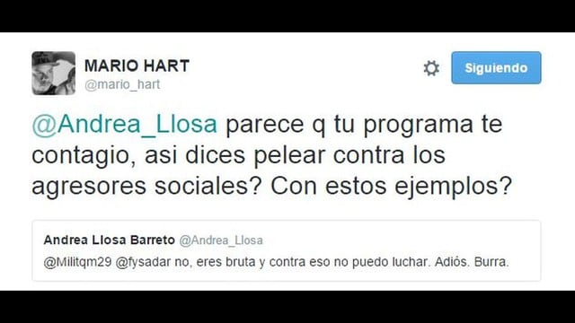 Además de su mensaje a Alexandra Horler, Mario Hart también le recriminó unos mensajes a Andrea Llosa. (Imagen: Twitter)