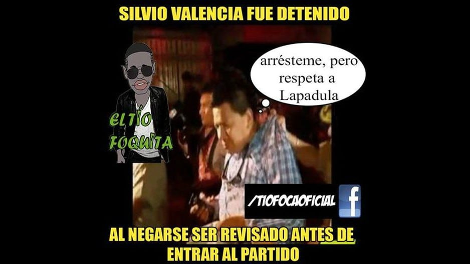 Silvio Valencia y los memes por su detención antes del Perú vs. Venezuela (Foto: Tío Foquita)