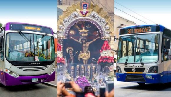 La ATU informa las rutas de transporte público que te acercan este sábado 8 de octubre al primer recorrido de la procesión del Señor de los Milagros. (Foto: Autoridad Nacional de Transporte Urbano de Lima y Callao/GEC)
