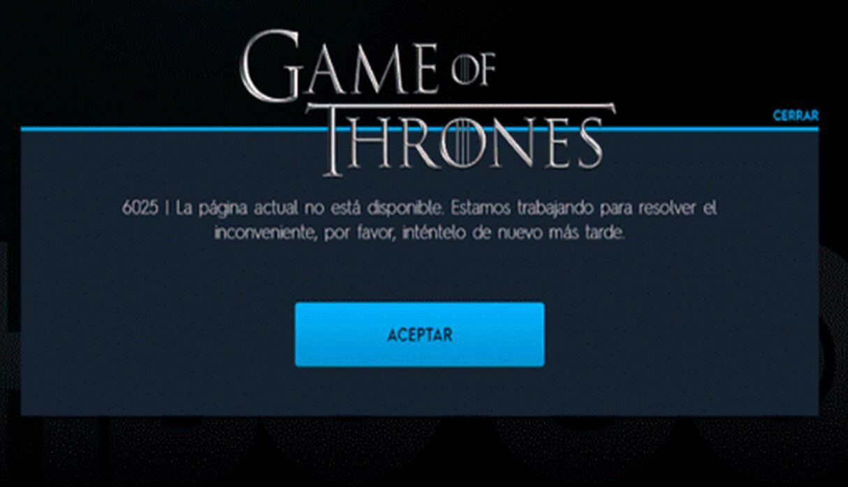 Game of Thrones: HBO GO colapsó por final de la serie y los usuarios explotaron contra la plataforma online. (Capturas: GOT)