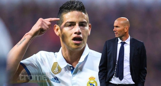 James Rodríguez vive pesadilla nuevamente por culpa de Zinedine Zidane