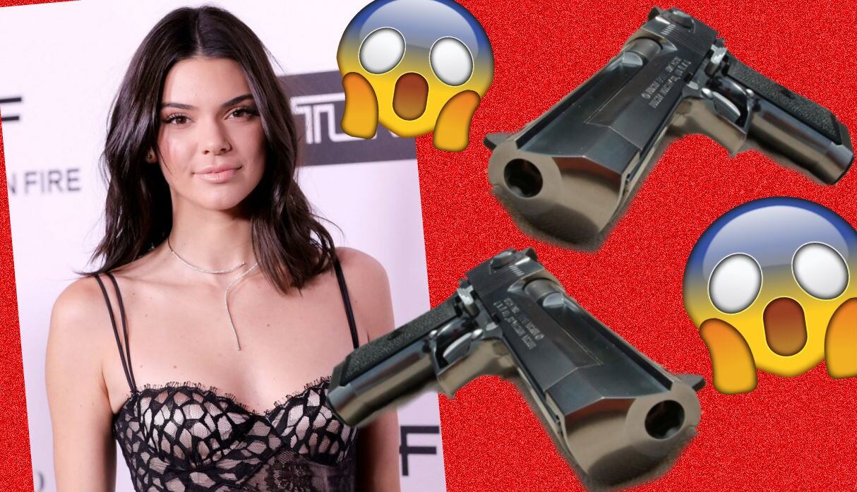 Kendall Jenner se sentiría más segura con un arma de fuego. (Composición: Trome.pe / Fotos: AFP)