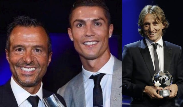Cristiano Ronaldo: Su agente despreció el premio a Luka Modric como mejor jugador de UEFA