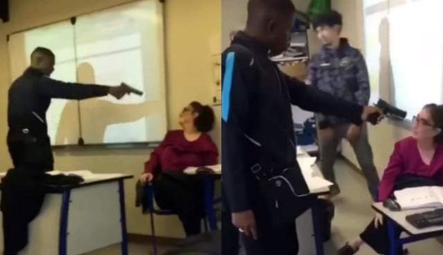 Alumno amenaza con un arma a su profesora para que le marque asistencia