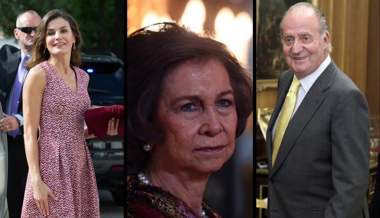 Reina Letizia, Doña Sofía y Don Juan Carlos