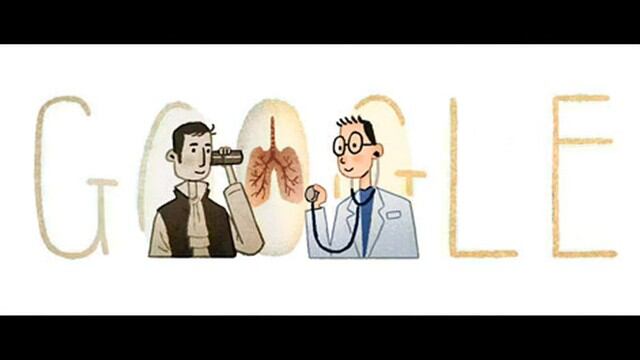 Google homenajeó al médico que inventó el estetoscopio. (YouTube, Wikimedia)