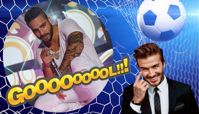 Instagram: Maluma ama el fútbol tanto como a la música y celebra así su encuentro con David Beckham