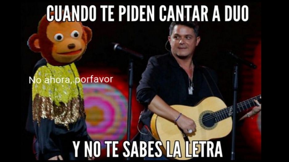 La cantante chilena Javiera Mena se olvidó la letra de ‘Corazón partío’ cuando Alejandro Sanz la invitó a hacer dúo en Viña del Mar 2016. Por supuesto, los memes no podían faltar. (Foto: Twitter)