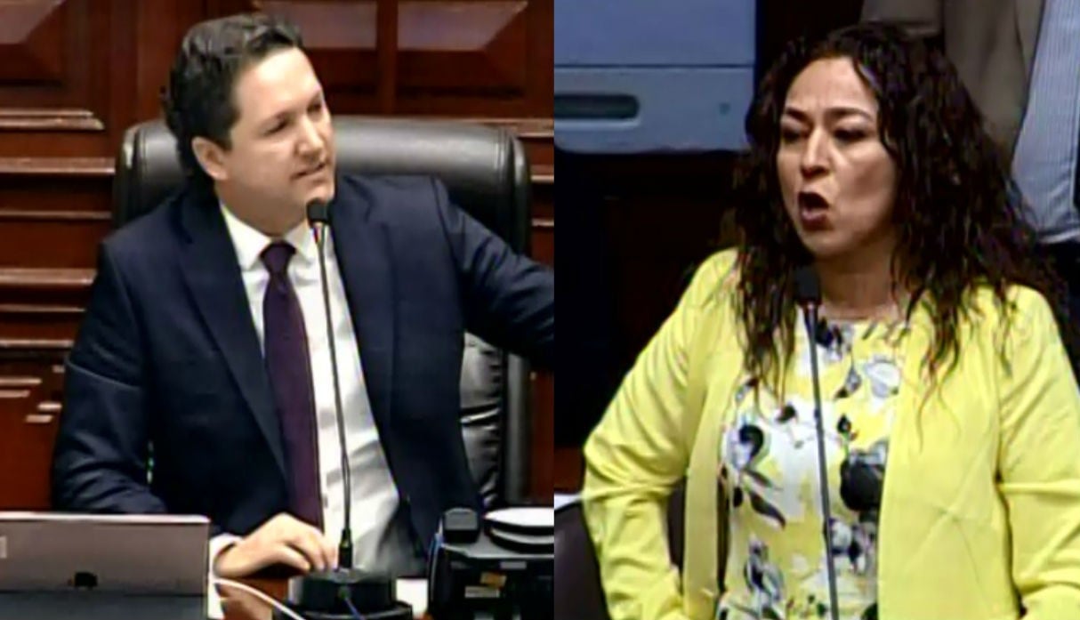 Daniel Salaverry le hizo el pare a Cecilia Chacón en el Pleno del Congreso de la República.