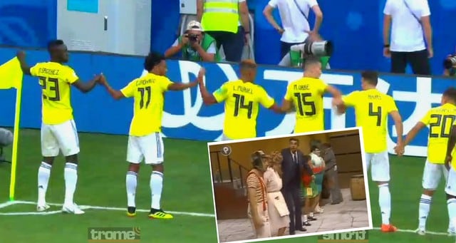 Festejo de la selección de Colombia fue comparada con graciosa escena del Chavo del ocho.