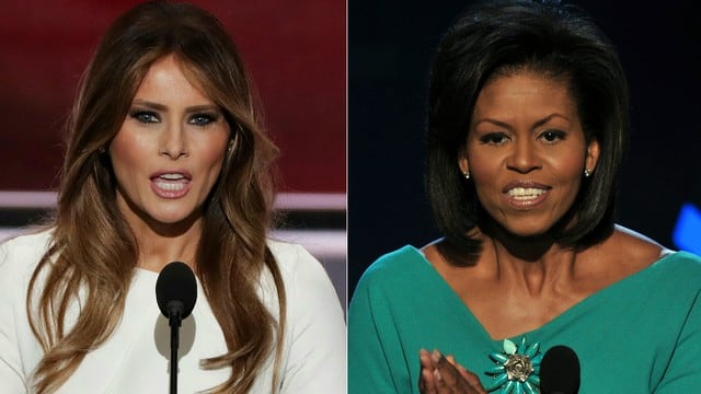Critican a Melania Trump por plagiar discurso de Michelle Obama. Foto: AFP