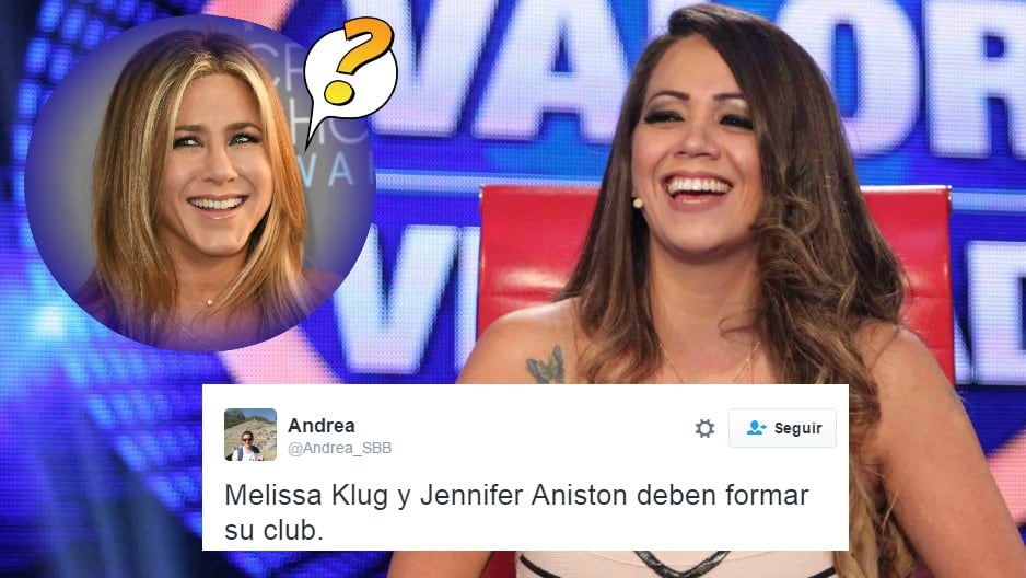 'Melissa Klug es la Jennifer Aniston peruana', aseguran usuarios en Twitter.