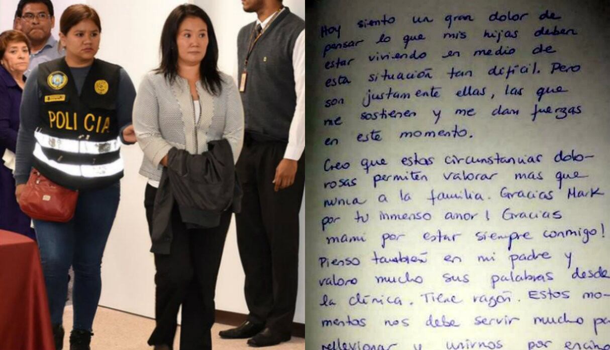 Keiko Fujimori escribe una segunda carta a puño y letra