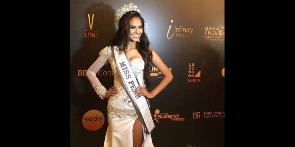 Romina Lozano como Miss Perú 2018