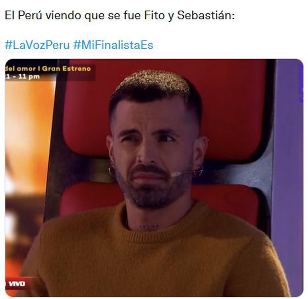 Memes por Sebastián Palma y Fito Flores que fueron eliminados de La Voz Perú.