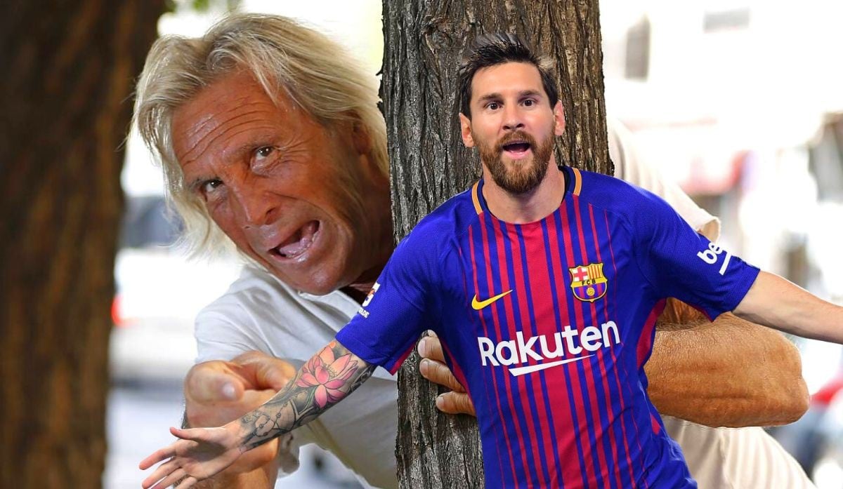 Lionel Messi recibió estos palos del gran Hugo Gatti desde España