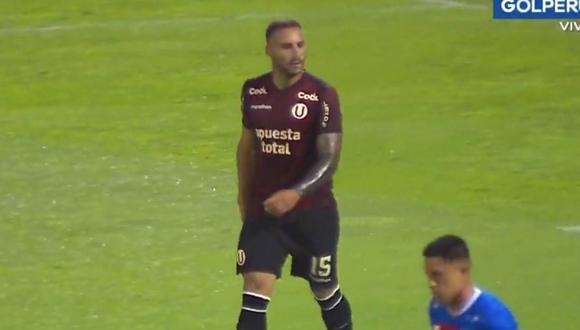 Argentino Emanuel Herrera falló el que pudo ser el primer gol de Universitario. (Captura Gol Perú)