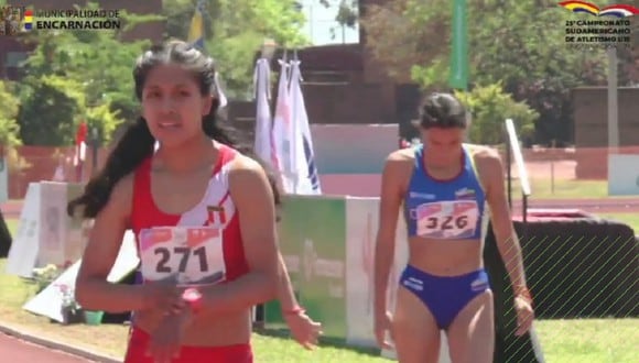 Anita Poma se proclamó campeona en los 800 metros planos del Sudamericano U18 en Paraguay. (Foto: Twitter)