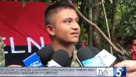 El noticiero TVN Noticias registró el momento cuando Ospino Castillo lloraba de felicidad y tristeza. (Captura video).