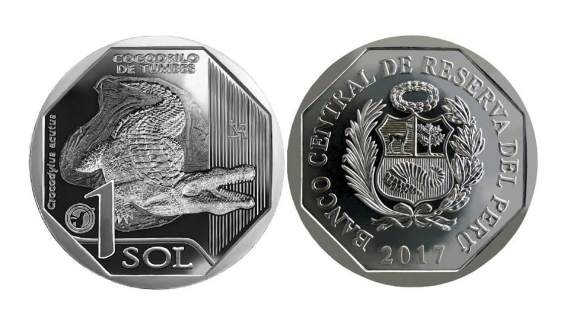 BCR: El cocodrilo de Tumbes aparece en la nueva moneda de S/ 1