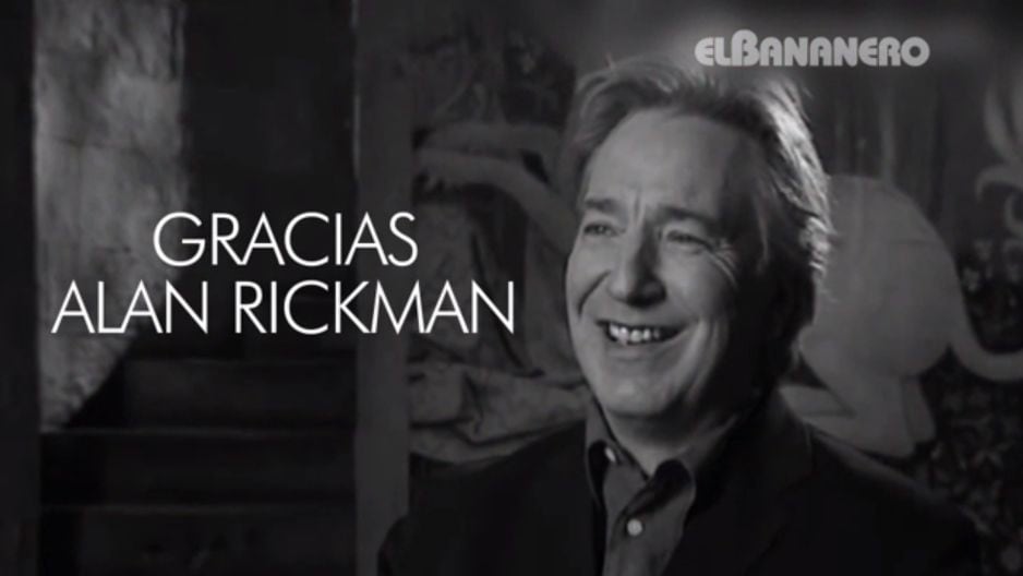 El Bananero hizo un gracioso video de despedida a Alan Rickman. (Captura YouTube)