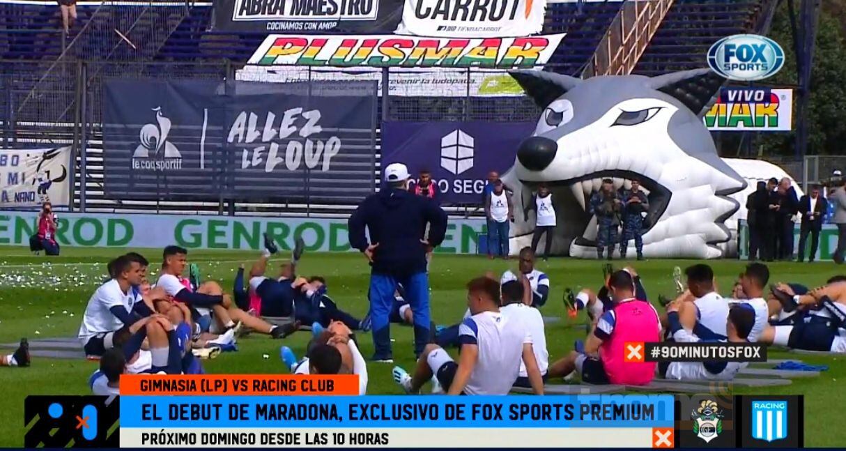 Diego Maradona entrenó por primera vez a Gimnasia y Esgrima de La Plata