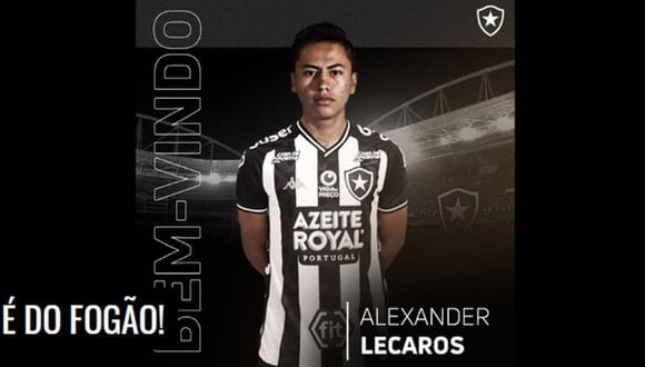 Alexander Lecaros oficializado como refuerzo del Botafogo de Brasil. (Foto: @Botafogo)