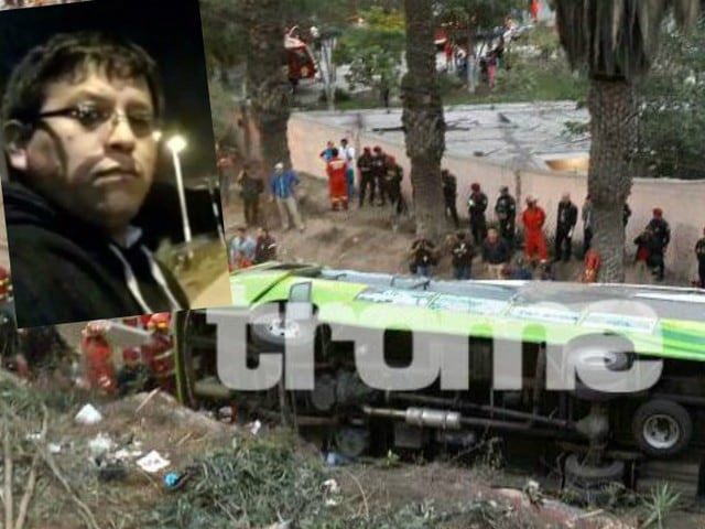 Goytzon Bravo Tocas es el conductor del bus que se accidentó en el Cerro San Cristóbal.