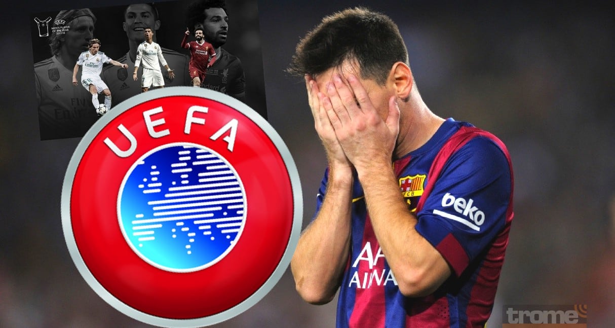 Lionel Messi quedó afuera de la terna para elegir al mejor jugador de Europa por la EUFA