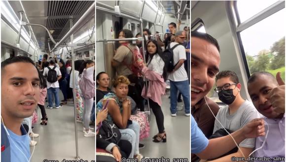 Joven se vuelve viral al pedirle a pasajeros de tren que canten el cumpleaños para su novia. (Foto: @que_descache_sann)
