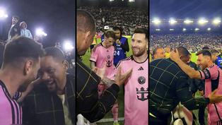 Will Smith se emociona al conocer a Lionel Messi en partido del Inter Miami: “¡Una locura!”