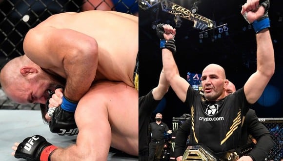 El veterano golpeador Glover Teixeira conquistó el título de peso completo (UFC Brasil Instagram)