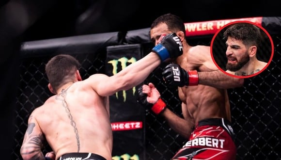 Brutal gancho de derecha le dio otra victoria a Ilia Topuria. (@UFC)