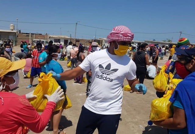 Lambayeque: Árabe repartió canastas para 700 familias vulnerables durante cuarentena. (Foto: Andina)