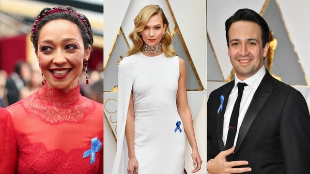 Oscar 2017: ¿Por qué algunas estrellas usaron un lazo azul en la alfombra roja?