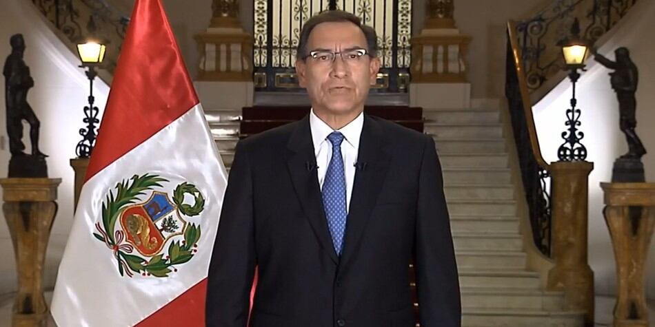Martin Vizcarra dando el mensaje a la nación el 16 de septiembre del 2018 donde anunció la Cuestión de confianza (Foto: Presidencia Perú)