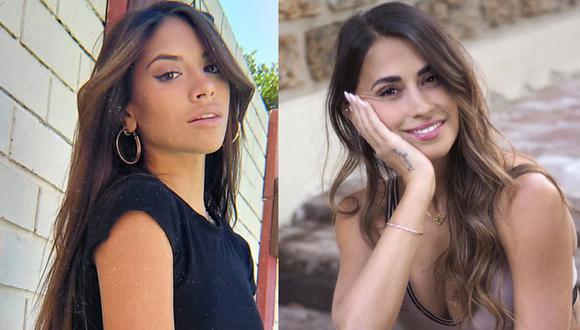 Camila Burkhard (izquierda) tiene un tremendo parecido a Antonela Roccuzzo (derecha), esposa de Lionel Messi (Foto: Camila Burkhard / Instagram)